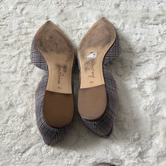 Sam Edelman Women's Size 7.5 Multicolor Plaid Pointy Rodney D'Orsay Flats - Picture 7 of 8